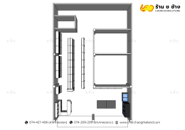 ร้านค้ามินิมาร์ท ขนาดพื้นที่ 9 x 10 เมตร