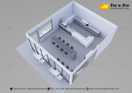 ร้านอาหาร & คาเฟ่ ขนาดพื้นที่ 8 x 8 เมตร