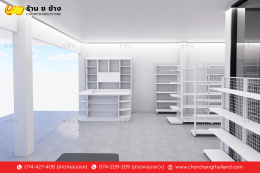 ร้านค้า ร้านมินิมาร์ท 3D พื้นที่ 9x11 เมตร 