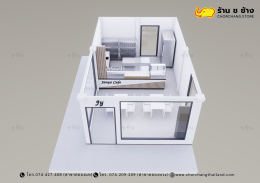 ร้านอาหาร & คาเฟ่ ขนาดพื้นที่ 5 x 8 เมตร