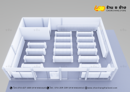 ร้านซุปเปอร์มาร์ท ขนาดพื้นที่ 20 x 15 เมตร