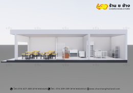 ร้าน Cafe & Restaurant ขนาดพื้นที่ 5x12 เมตร