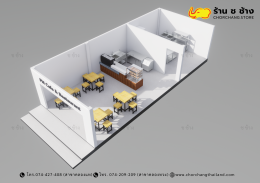 ร้าน Cafe & Restaurant ขนาดพื้นที่ 5x12 เมตร