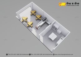 ร้าน Cafe & Restaurant ขนาดพื้นที่ 5x12 เมตร