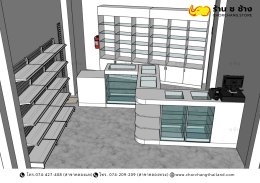 ร้านขายยา เคาน์เตอร์สั่งผลิตพิเศษ ตามขนาดพื้นที่จำกัด