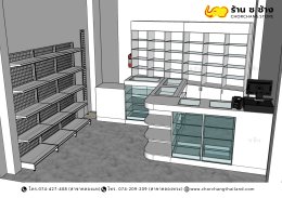 ร้านขายยา เคาน์เตอร์สั่งผลิตพิเศษ ตามขนาดพื้นที่จำกัด