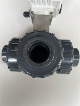 1 1/2” บอลวาล์ว 3 ทางUPVC ประกอบมอเตอร์วาล์ว 4-20mA 220Vac