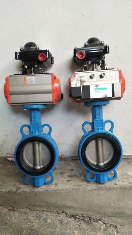 RAT075+Butterfly Valve DN100+limit switch box + namur solenoid valve 5/2