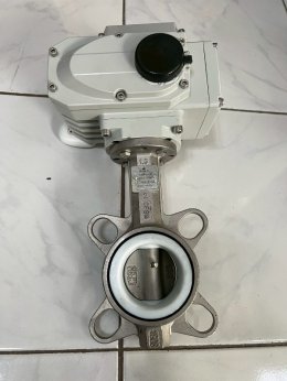 2" มอเตอร์วาล์วไฟฟ้า วาล์วปีกผีเสื้อ DN50