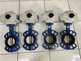 3" วาล์วปีกผีเสื้อ (Wafer type butterfly valve DN80 ประกอบมอเตอร์วาล์วไฟฟ้า