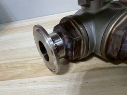 Ferrule DN25 3 way T port DIRECT MOUNTING for ferrule clamp Pneumatic Actuator RATDA52 