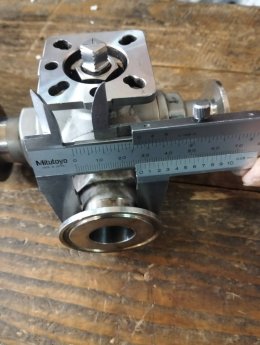 Ferrule DN25 3 way T port DIRECT MOUNTING for ferrule clamp Pneumatic Actuator RATDA52 