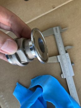 Ferrule DN25 3 way T port DIRECT MOUNTING for ferrule clamp Pneumatic Actuator RATDA52 