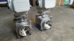 motorized ball Model:KL10S 220VAC valves stainless steel 3PC DN50