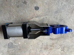 Pneumatic cylinder for gate valves