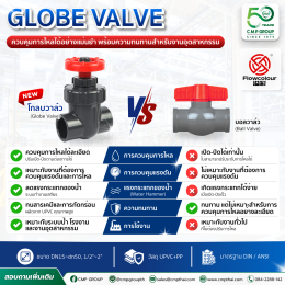 Globe Valve คืออะไร? เปรียบเทียบข้อแตกต่างกับ Ball Valve เลือกแบบไหนให้เหมาะกับงาน