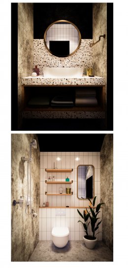งานออกแบบห้องน้ำบ้านจัดสรรค์ l บริการออกแบบ ผลิต และติดตั้งครบวงจร