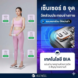 รีวิว ALLWELL เครื่องชั่งน้ำหนักอัจฉริยะ วัดไขมัน วัดได้ 31 ค่า รุ่น BODYA-PRO 8 อิเล็กโทรด เชื่อมแอพได้