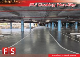 PU Coating Non-Slip (พื้นกันลื่น) อาคารจอดรถ สนามบินสุวรรณภูมิ