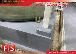 งานเคลือบพื้น ด้วย PU coating ห้องเครื่อง