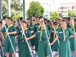 พิธีทบทวนคำปฏิญาณ วันคล้ายวันสถาปนาคณะลูกเสือแห่งชาติ