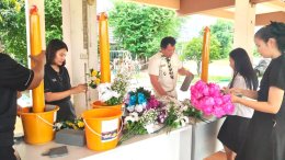ถวายเทียนพรรษา ณ วัดสังกะสี และ วัดสุขใจดี (วัดชากสมอ)