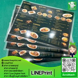 ปริ้นสีพร้อมเคลือบพลาสติกกันน้ำ