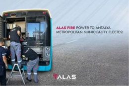 Alas Fire ได้รับความไว้วางใจในการติดตั้งในรถโดยสารเทศบาลนครอันทัลยา
