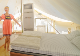 Grand Tent by river เต้นท์กระโจม-ช่อม่วง