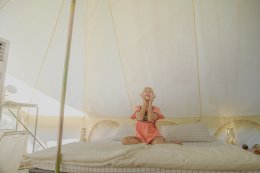 Grand Tent by river เต้นท์กระโจม-ช่อม่วง