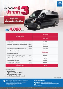 ประกันภัยรถตู้ประเภท 3