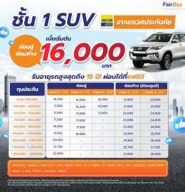 ประกันรถยนต์ SUV ประเภท 1 จากเทเวศประกันภัย