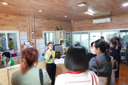 คณะจากสถาบันการพยาบาลศรีสวรินทิรา สภากาชาดไทย สาขาการพยาบาลผู้ป่วยแบบประคับประคอง เพื่อแลกเปลี่ยนเรียนรู้ ด้านการบริการดูแลผู้ป่วยแบบประคับประคองและระยะท้าย