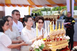 พิธียกเสาเอกเป็นปฐมฤกษ์ อาคารพระมงคลเทพมุนี (สด จนฺทสโร) 