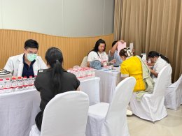 บรรยากาศการบริจาคโลหิต โดยสภากาชาดไทย