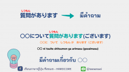 วลี ประโยคที่ใช้บ่อยในการถามคำถาม 質問のお決まりフレーズ・常套句・言い回し