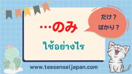 …のみ　ใช้อย่างไร