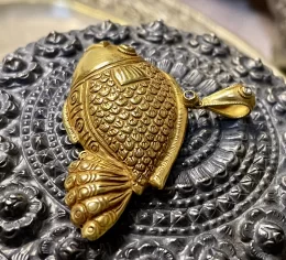 Gold carp pendant