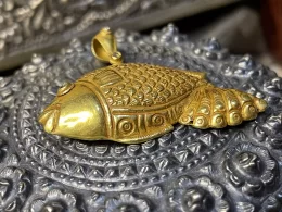 Gold carp pendant