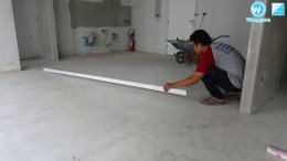 ปรับพื้น Self Leveling งานคอนโดเก่า เพื่อปูพื้นปาเก้