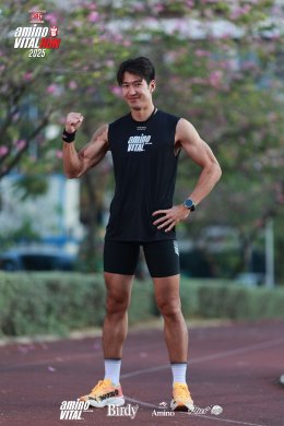 4 หนุ่ม "กฤษฎิ์-เพื่อน-เดี่ยว-ฟรอยด์" แท็กทีมชาร์จพลังความสดชื่นเต็มสปีด ในงานวิ่ง aminoVITAL Run 2025