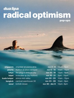 ห้ามพลาด! Dua Lipa เตรียมจัด Pop-Up พร้อมสินค้าสุดเอ็กซ์คลูซีฟต้อนรับ Radical Optimism Tour ที่เอเชีย