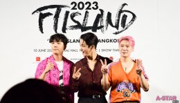 "เก่งจังเลยอ่ะ"! FTISLAND สุดปลื้มฉลองเดบิวต์ 16 ปีในประเทศสุดเลิฟ พร้อมเผยประสบการณ์สุดประทับใจกับไทยพรีมาดอนน่าในงานแถลงข่าว 2023 FTISLAND LIVE 'RE : FTISLAND' IN BANGKOK