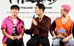 "เก่งจังเลยอ่ะ"! FTISLAND สุดปลื้มฉลองเดบิวต์ 16 ปีในประเทศสุดเลิฟ พร้อมเผยประสบการณ์สุดประทับใจกับไทยพรีมาดอนน่าในงานแถลงข่าว 2023 FTISLAND LIVE 'RE : FTISLAND' IN BANGKOK