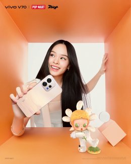 vivo ส่งภาพแฟชั่นเซ็ตสุดป๊อปกับ 'แอลลี่ อชิรญา' เผยโฉม V70 สีไฮไลต์ 'Golden Hour'