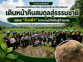 School of Agriculture and Natural Resources, University of Phayao Restores Nature through Community-Based Release of the Balloon Frog.