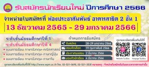 กำหนดการรับนักเรียนชั้น ม.1 และม.4 ปีการศึกษา 2566 ร.ร.สาธิตวัดพระศรีมหาธาตุ มหาวิทยาลัยราชภัฏพระนคร