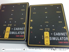 งานสกรีนกล่องเหล็ก สกรีนลายลงบนกล่องเหล็ก กล่องเอฟเฟคกีตาร์ สีดำ สีแดงเลือดหมู ลาย TOKKY EFFECT 