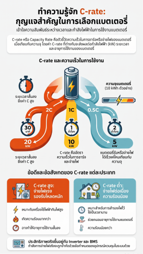 เลือกแบตเตอรี่ด้วย C-rate