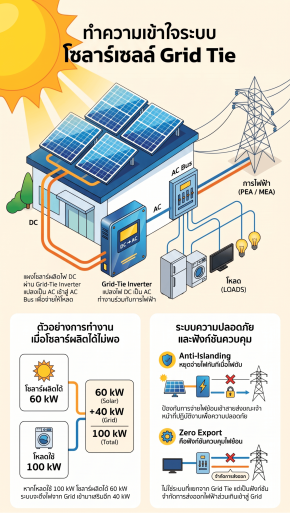ระบบโซลาร์เซลล์ Grid Tie